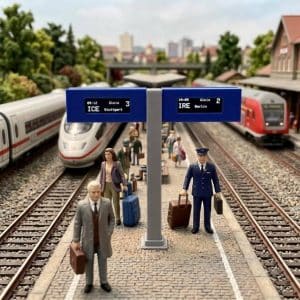 L&uuml;dke Zugzielanzeiger Mittelbahnsteig Spur 1