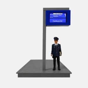 Lüdke Zugzielanzeiger Außenbahnsteig Spur 1 114 farbig - blau