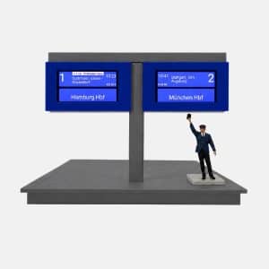 Lüdke Zugzielanzeiger Mittelbahnsteig H0 114 farbig - blau