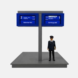L&uuml;dke Zugzielanzeiger Mittelbahnsteig Spur 1 114 farbig - blau