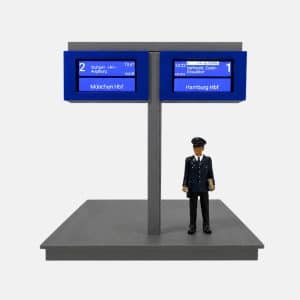 Lüdke Zugzielanzeiger Mittelbahnsteig Spur 1 114 farbig - blau