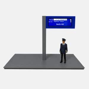 L&uuml;dke Zugzielanzeiger Au&szlig;enbahnsteig Spur 1 225 farbig - blau