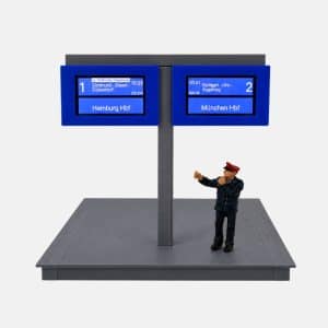 L&uuml;dke Zugzielanzeiger Mittelbahnsteig Spur 0 114 farbig - blau